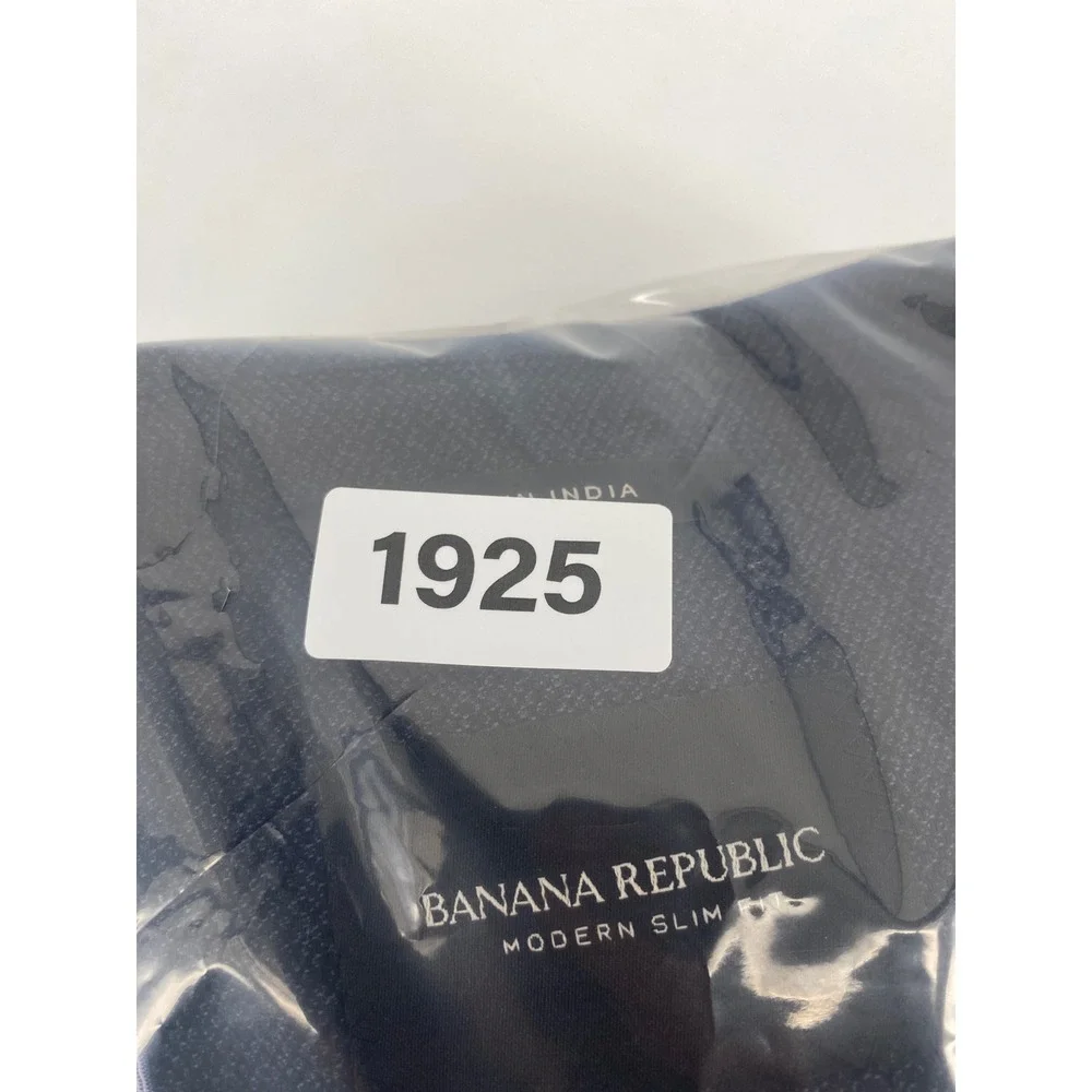 Banana Republic Modern Slim Fit Blazer Mens 38 Short Navy Blue Cotton Sport Coat